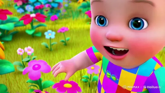 Child and Bugs: Whimsical Adventure in a Cartoon Meadow – AI Generated Video | Hailuo AI