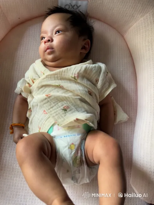 Baby Dancing Playfully on Pink Cushion – AI Generated Video | Hailuo AI