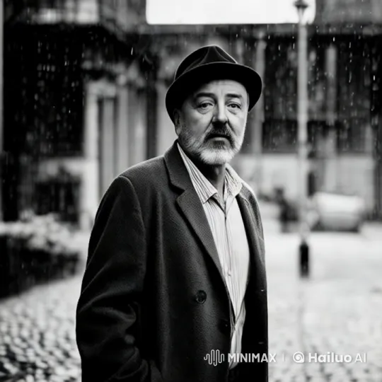 Man Bids Farewell in Rainy, Nostalgic Setting – AI Generated Video | Hailuo AI