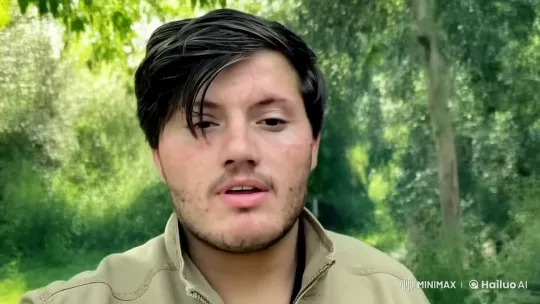 Nature-Backdropped Portrait of a Thoughtful Young Man – AI Generated Video | Hailuo AI