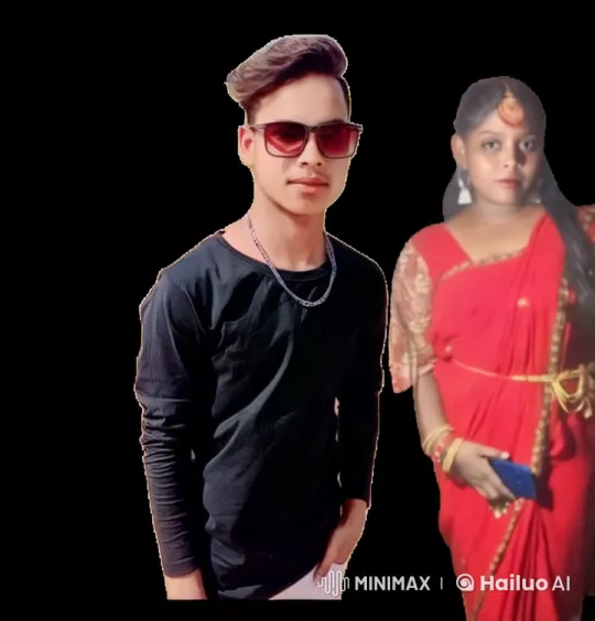 Couple's Romantic Moment in Black and Red Attire – AI Generated Video | Hailuo AI