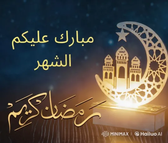 Radiant Crescent Symbolizes Ramadan Spirit – AI Generated Video | Hailuo AI