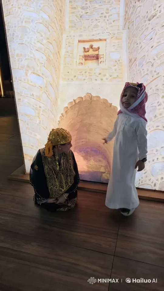 Traditional Attire and Archway in Cultural Scene – AI Generated Video | Hailuo AI