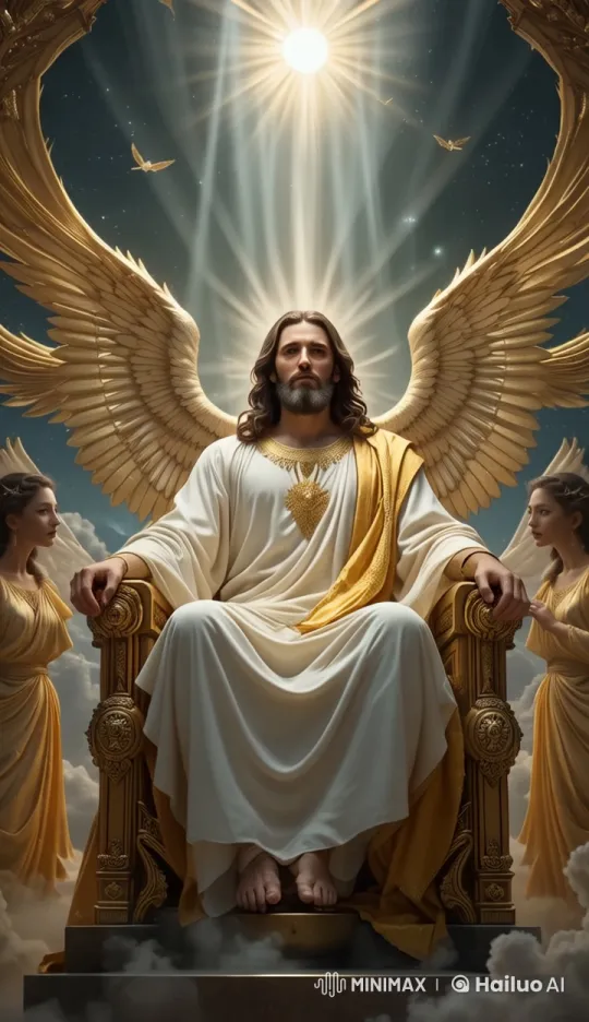 Ultra-Realistic Animation of Jesus Ascending with Angels – AI Generated Video | Hailuo AI