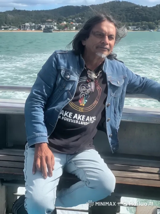 Scenic Boat Ride with Man in Denim Jacket – AI Generated Video | Hailuo AI