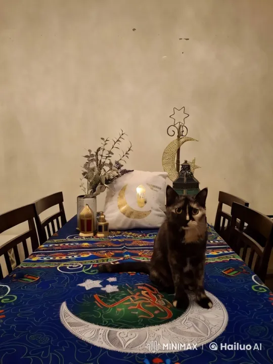 Cat Celebrates Ramadan with Melody and Lights – AI Generated Video | Hailuo AI