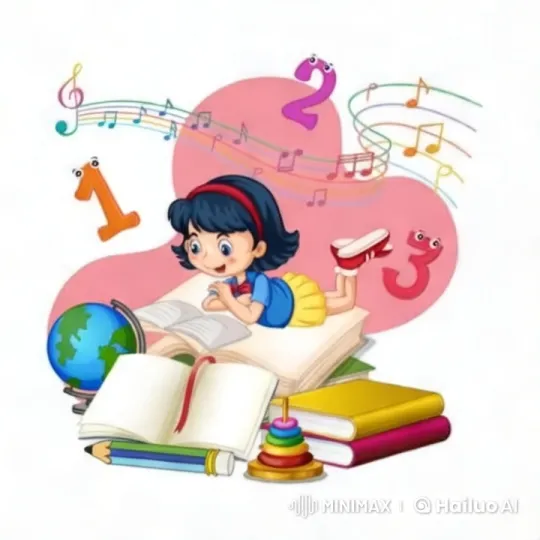 Young Girl Immersed in Learning and Creativity – AI Generated Video | Hailuo AI