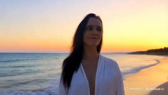Woman Walks Through Tuscan Landscape at Sunset – AI Generated Video | Hailuo AI