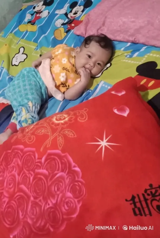 Baby Rests on Vibrant Mickey-Themed Bed – AI Generated Video | Hailuo AI