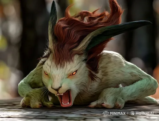 Demonic Rabbit Creature Approaches with Menace – AI Generated Video | Hailuo AI