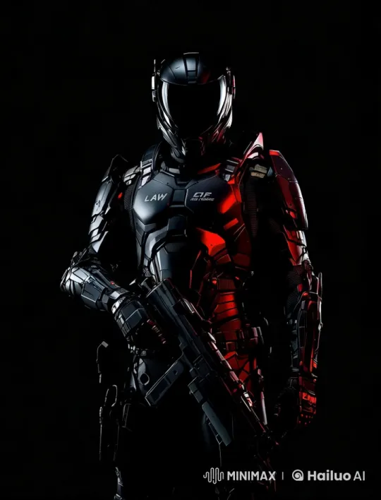 Futuristic Police Officer in High-Tech Armor – AI Generated Video | Hailuo AI