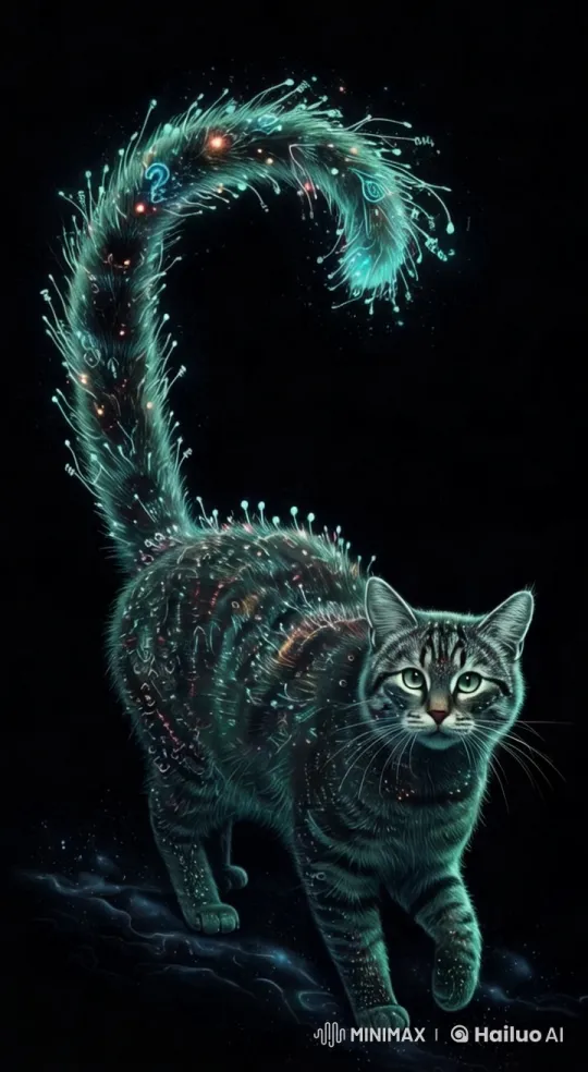 Luminescent Cat with Ethereal Design and Magical Atmosphere – AI Generated Video | Hailuo AI