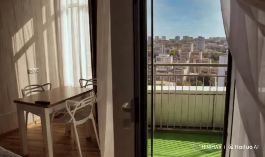 Tiger Enters Modern Room with Cityscape Backdrop – AI Generated Video | Hailuo AI
