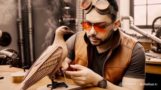 Steampunk Craftsman: A Blend of Past and Future – AI Generated Video | Hailuo AI