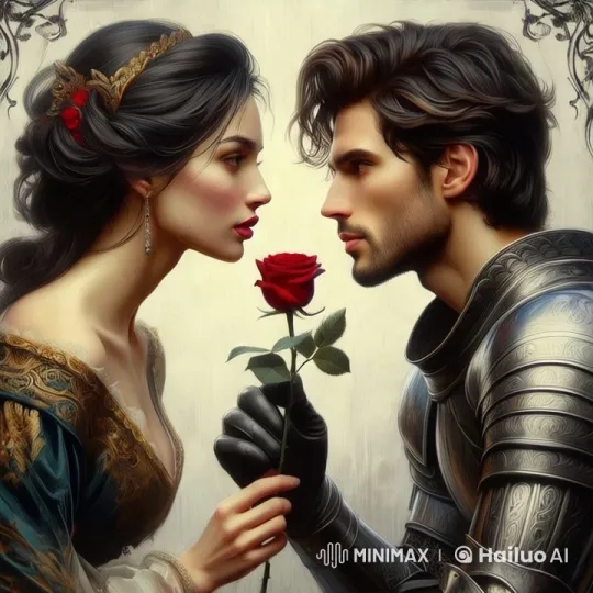 Medieval Romance: Knight Gifts Rose to Lady – AI Generated Video | Hailuo AI