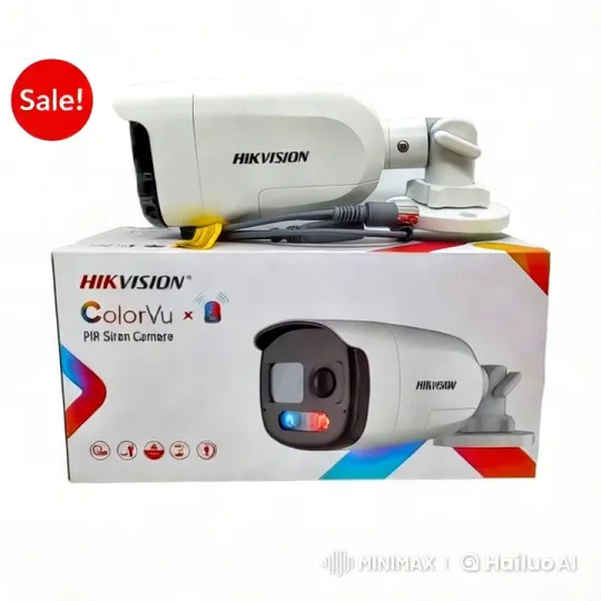 Hikvision ColorVu Camera with PIR Siren Displayed – AI Generated Video | Hailuo AI