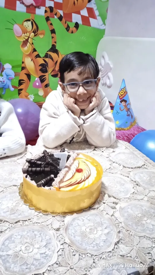 Child's 7th Birthday Celebration with Pooh and Toy Story Decor – AI Generated Video | Hailuo AI