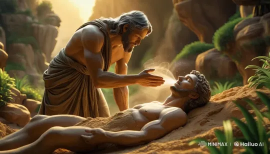 Divine Creation of Adam in Garden of Eden – AI Generated Video | Hailuo AI