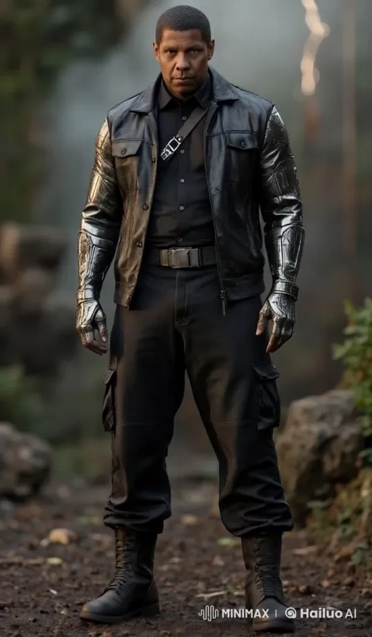 Man in Black Jacket Walks with Determination in Forest – AI Generated Video | Hailuo AI