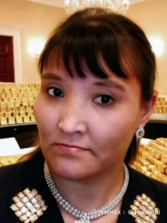 Elegant Person Showcases Diamonds Amidst Gold Bars – AI Generated Video | Hailuo AI
