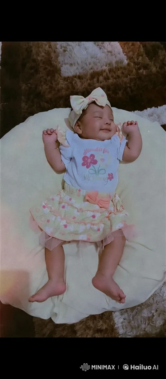 Baby's Serene Moment in Delicate Outfit – AI Generated Video | Hailuo AI