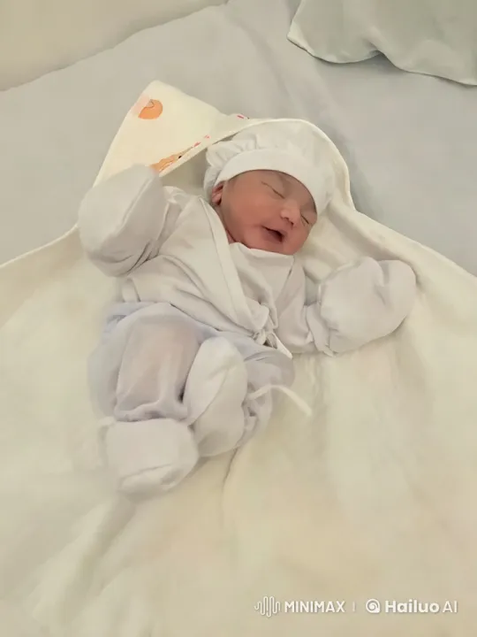 Newborn Baby's Playful Awakening and Dance – AI Generated Video | Hailuo AI
