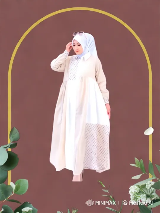 Elegant Woman Showcases Her Dress in a Serene Setting – AI Generated Video | Hailuo AI