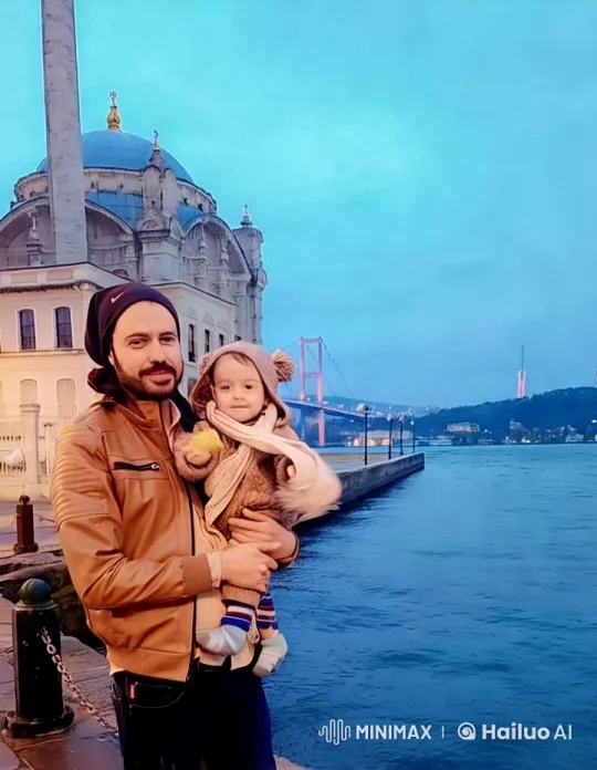 Father and Child Play by Historic Waterfront – AI Generated Video | Hailuo AI