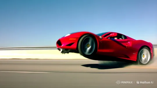 Ferrari Chase: High-Speed Adventure and Presidential Heist – AI Generated Video | Hailuo AI