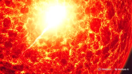 Major Solar Eruption Captured on Film – AI Generated Video | Hailuo AI