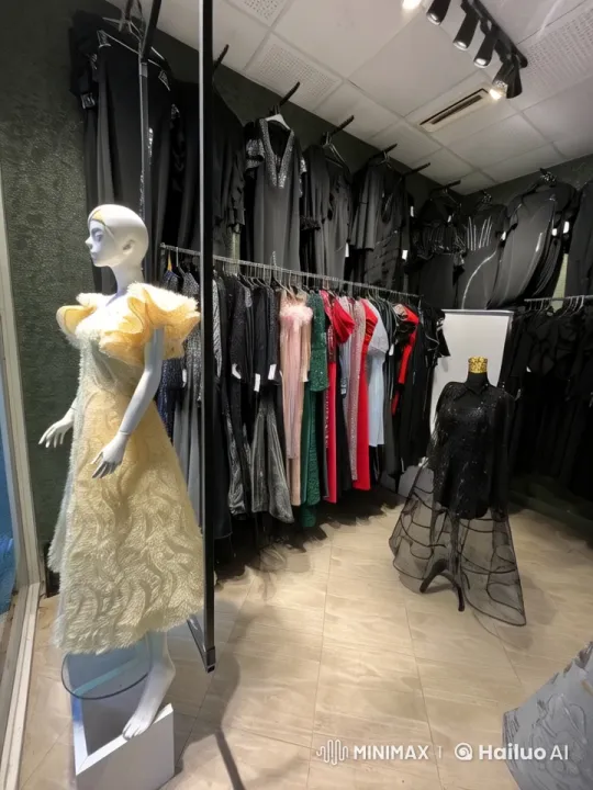 Elegant Boutique Showcases Glamorous Gowns for Oscar Event – AI Generated Video | Hailuo AI