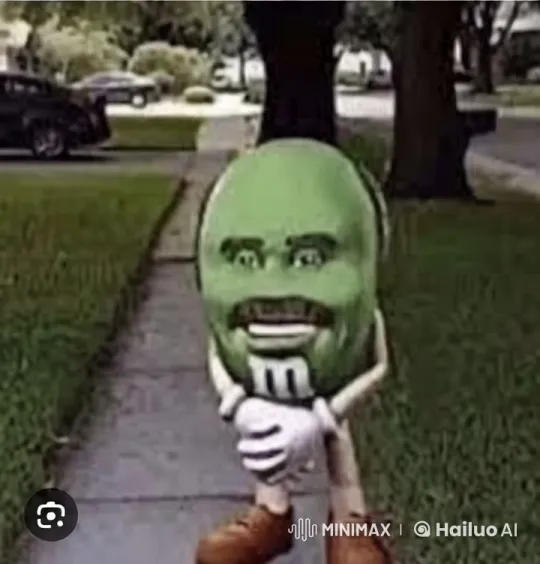 Aesthetic Green Character in Tranquil Suburban Setting – AI Generated Video | Hailuo AI