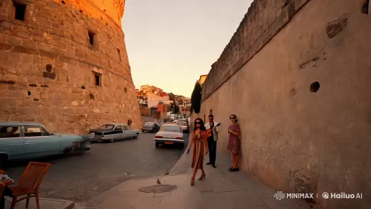 Nostalgic 1980s Galata Tower Street Scene – AI Generated Video | Hailuo AI