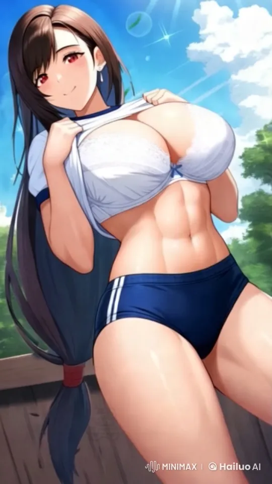 Athletic Woman Showcases Fitness in Outdoor Setting – AI Generated Video | Hailuo AI
