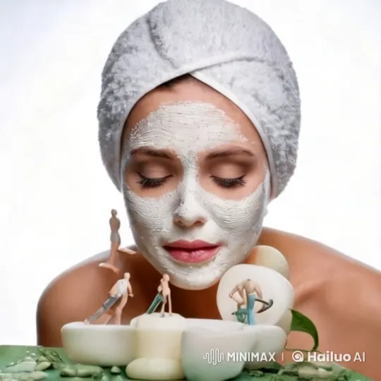 Photorealistic Close-Up of Face with Miniature Cleaners – AI Generated Video | Hailuo AI
