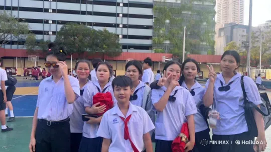 Students Practice Kungfu on Basketball Court – AI Generated Video | Hailuo AI