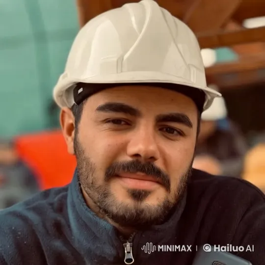 Close-up Tracking Shot of Person in White Hard Hat – AI Generated Video | Hailuo AI