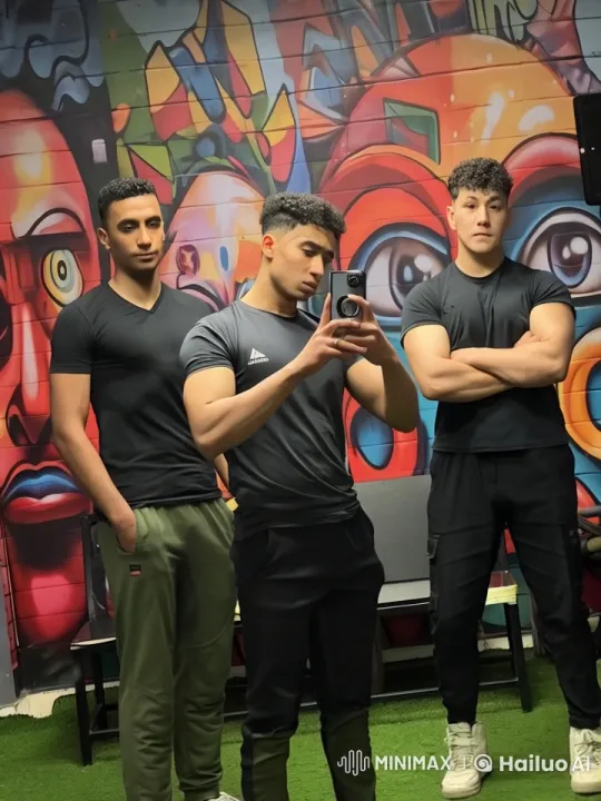 Action Scene: Men Exchange Gunfire in Graffiti Room – AI Generated Video | Hailuo AI