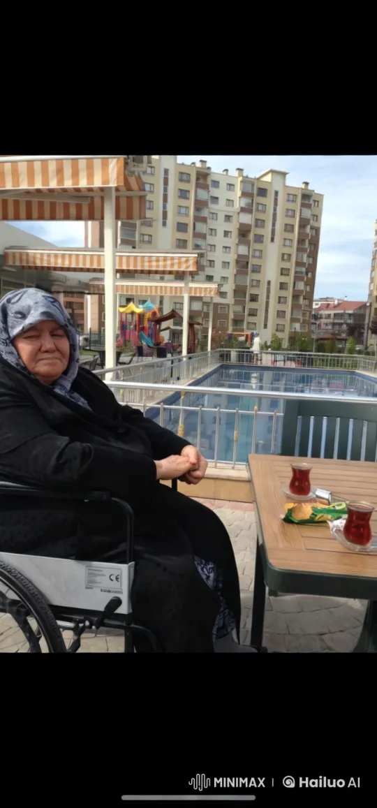 Elderly Woman Enjoying Tea in Peaceful Urban Setting – AI Generated Video | Hailuo AI