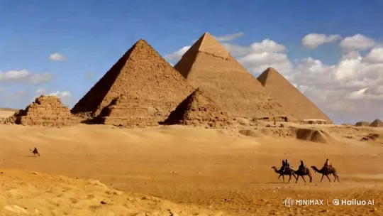 Giants and Elephants Constructing Pyramids in Ancient Times – AI Generated Video | Hailuo AI