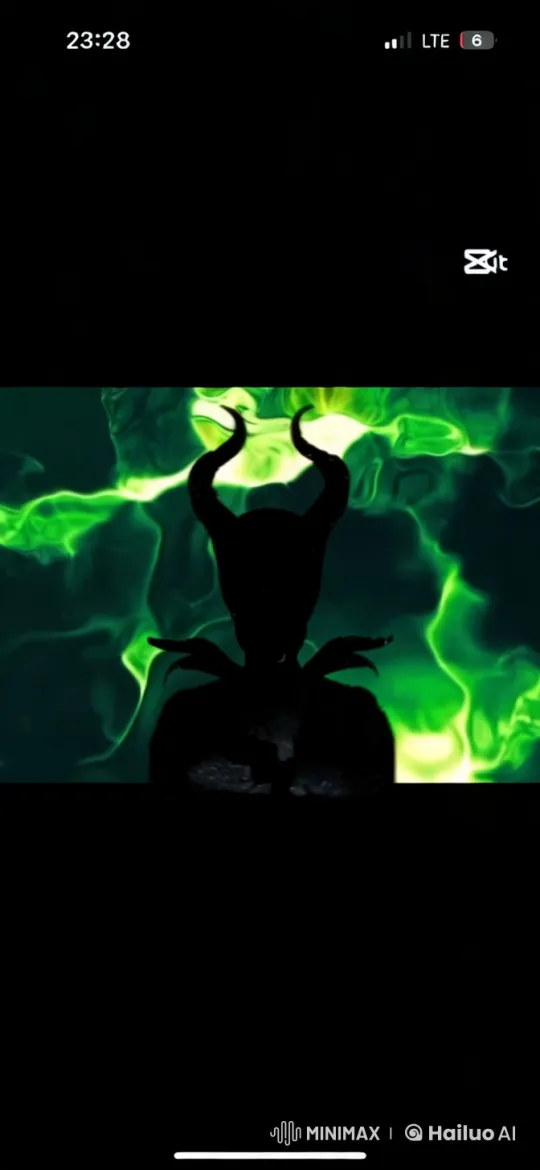 Maleficent's Mysterious Walk into Green Smoke – AI Generated Video | Hailuo AI