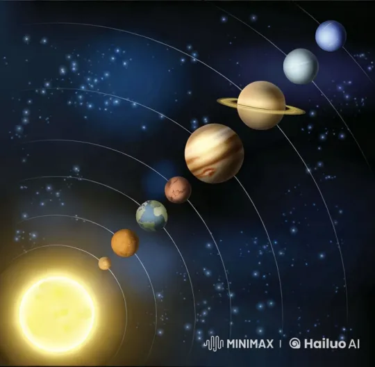 Aesthetic Journey Through the Solar System – AI Generated Video | Hailuo AI
