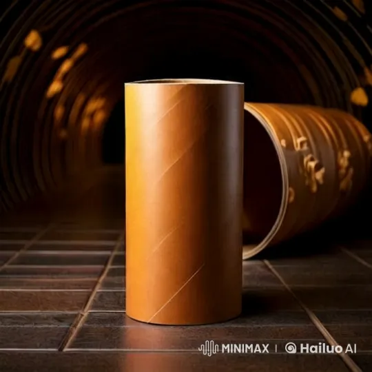 Tracking Shot of a Copper Cylinder in Ambiance – AI Generated Video | Hailuo AI