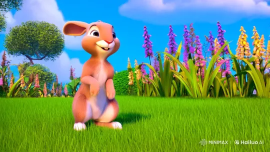 Bunnies Frolic Joyfully in Enchanting Landscape – AI Generated Video | Hailuo AI