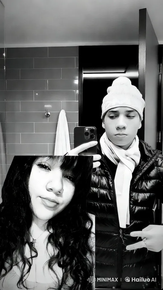 Couple Captured in Intimate Mirror Selfie – AI Generated Video | Hailuo AI