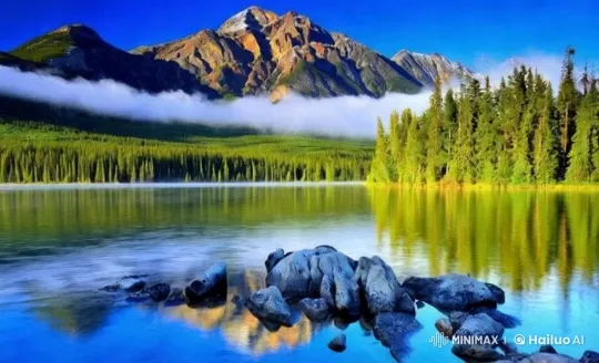 Mountain Landscape Transformed by Rapid Flood – AI Generated Video | Hailuo AI