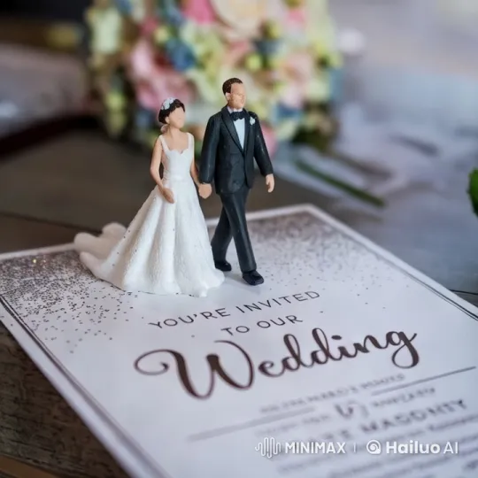 Wedding Invitation: Elegant Design and Gentle Motion – AI Generated Video | Hailuo AI