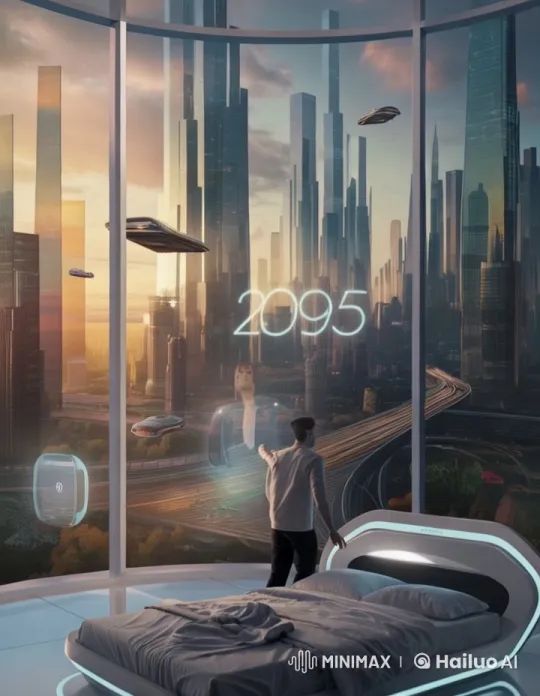 2095: A Day in a Futuristic, High-Tech Dystopia – AI Generated Video | Hailuo AI