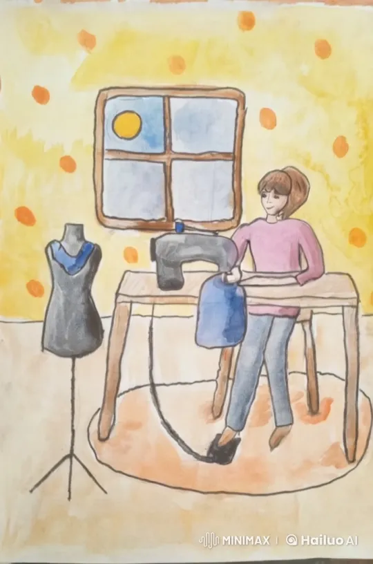 Animated Sewing Workshop: A Day in Tranquil Creativity – AI Generated Video | Hailuo AI