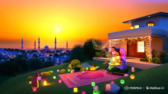 Ramadan Family Celebrations: A Warm and Joyful Evening – AI Generated Video | Hailuo AI